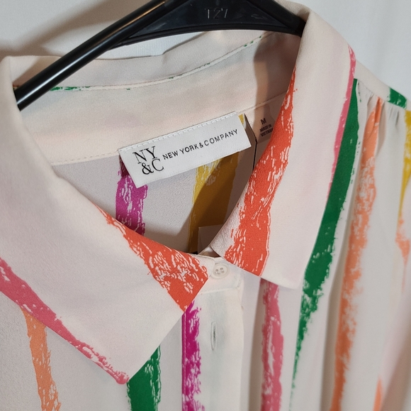 NY&CO Vintage Women's Shirt M and Stripe Button-Front Maxi Skirt XS - Picture 3 of 15